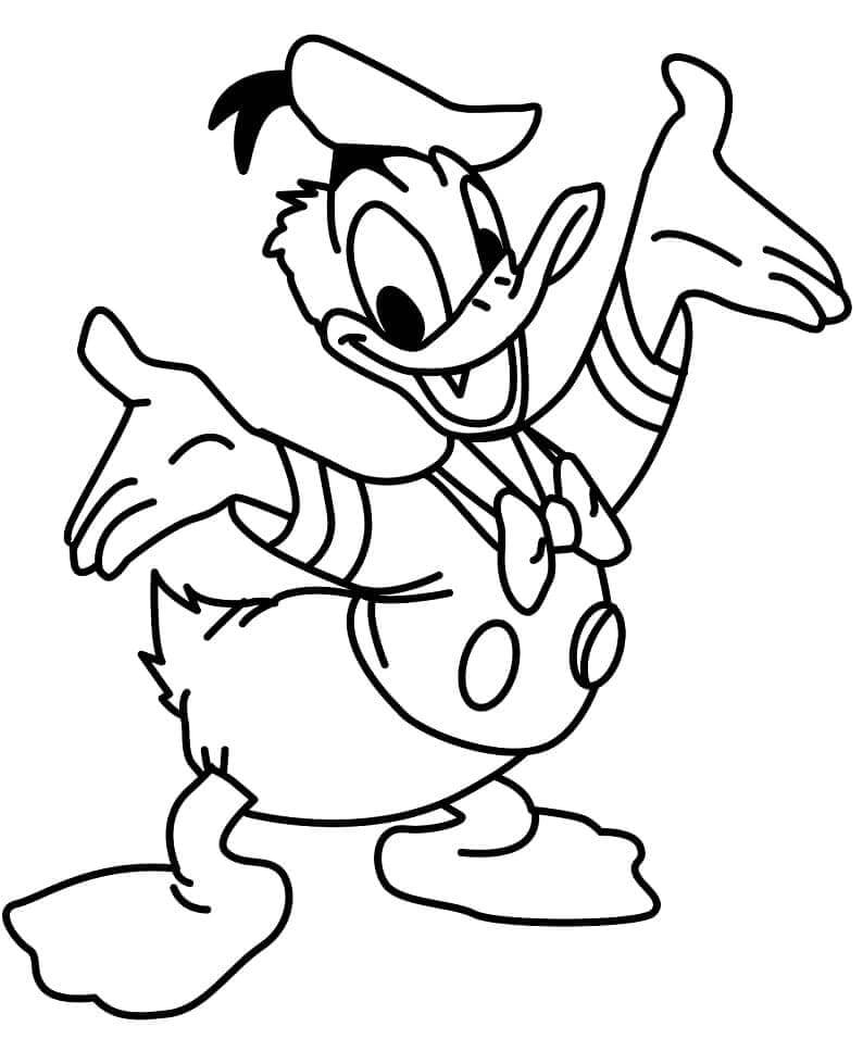 Disney Kačer Donald omalovánka
