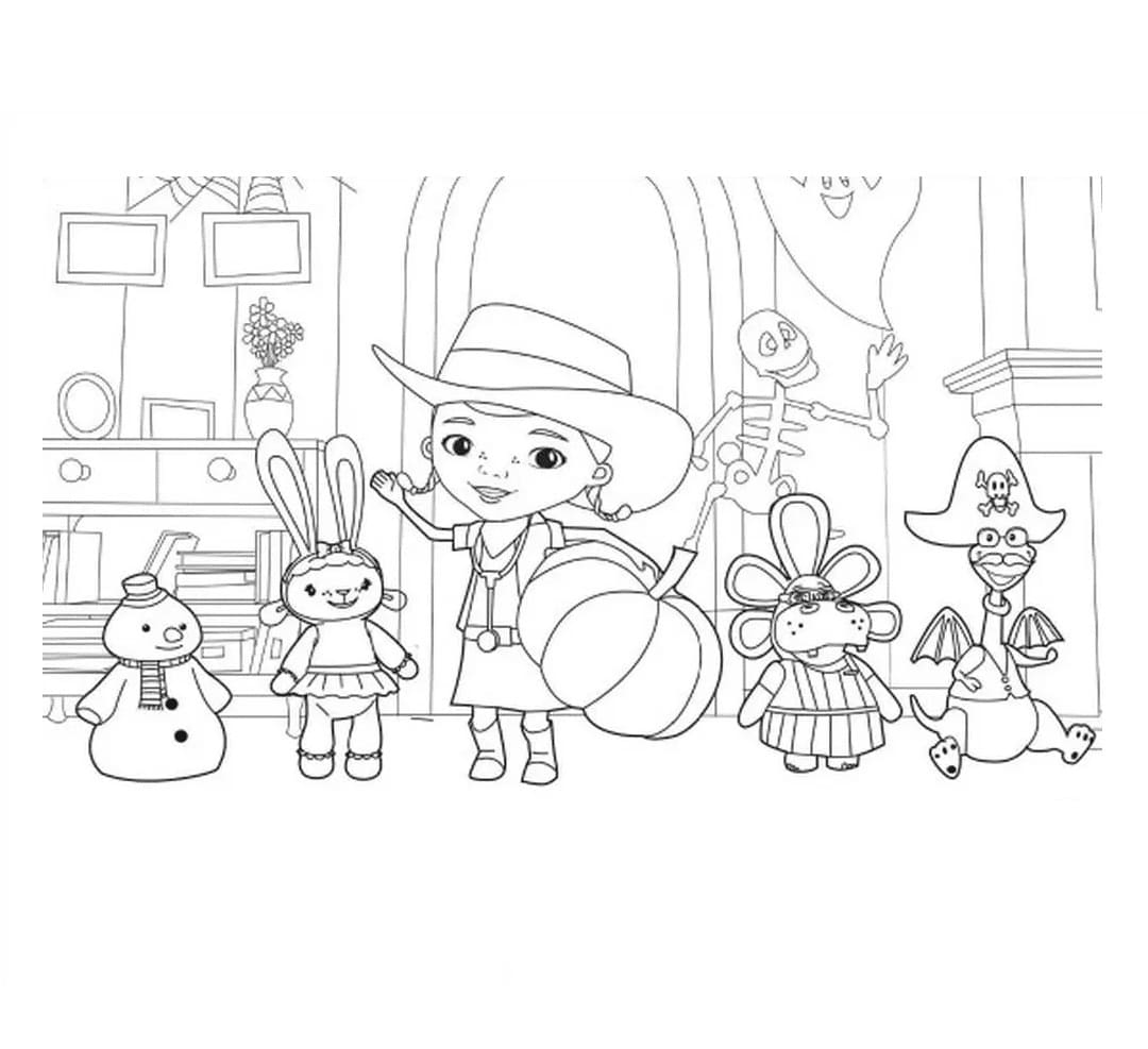 Doktorka Plyšáková pro děti 6 let omalovánka