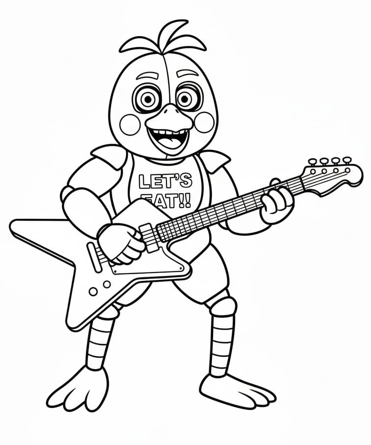 FNAF Chica omalovánka