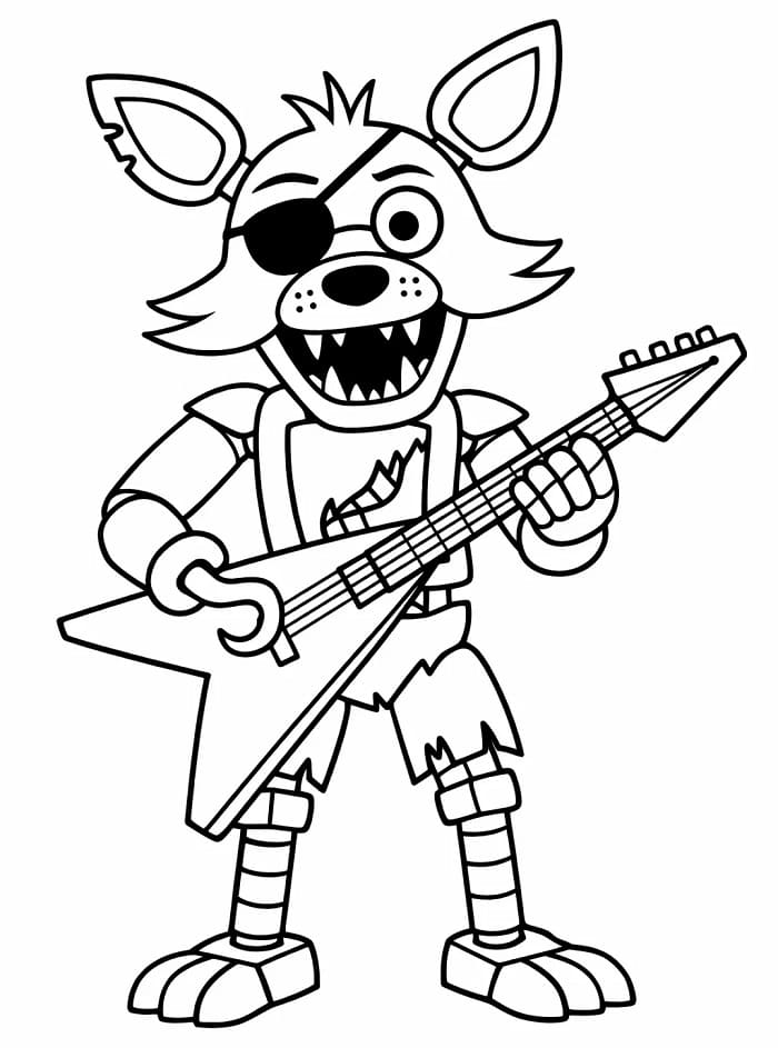 FNAF Foxy omalovánka