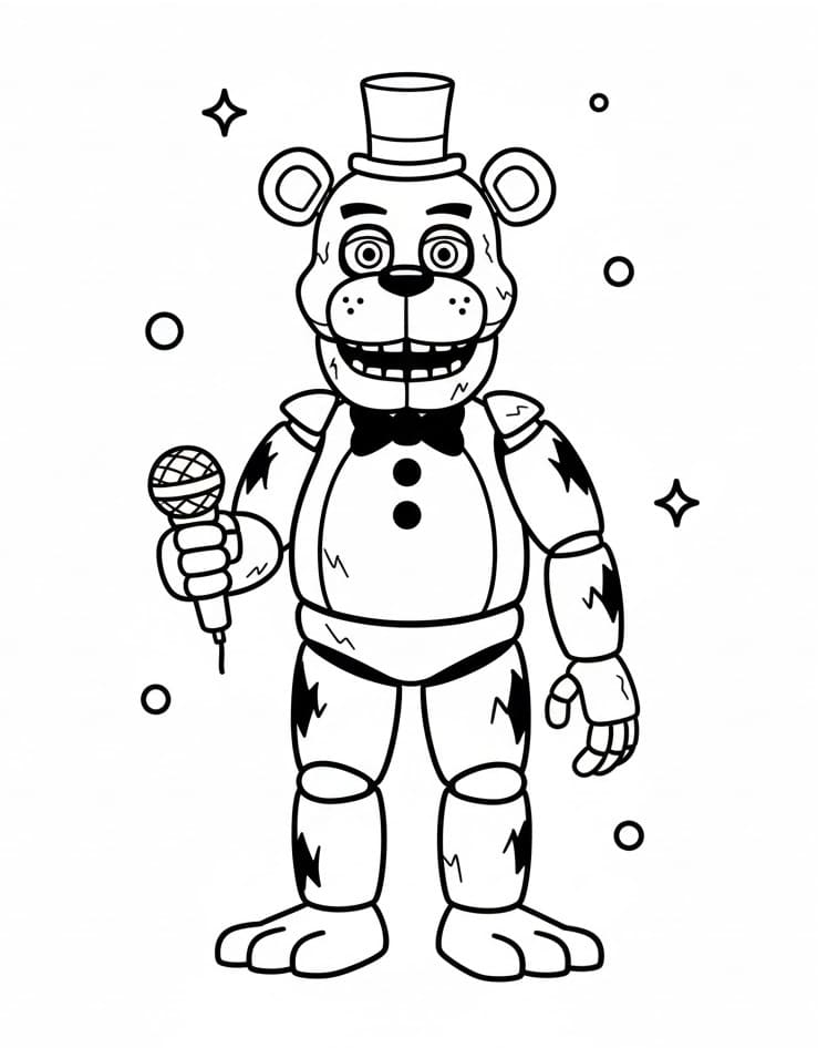 FNAF Freddy omalovánka