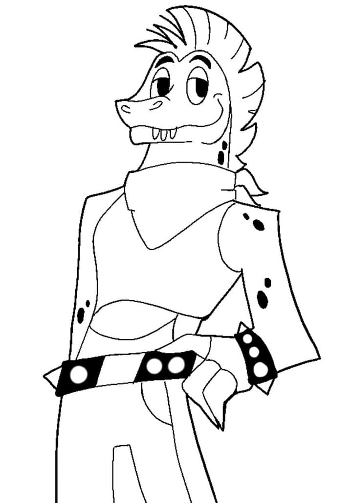 FNAF Montgomery Gator omalovánka