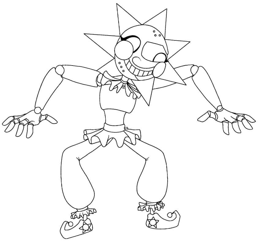 FNAF Sundrop omalovánka