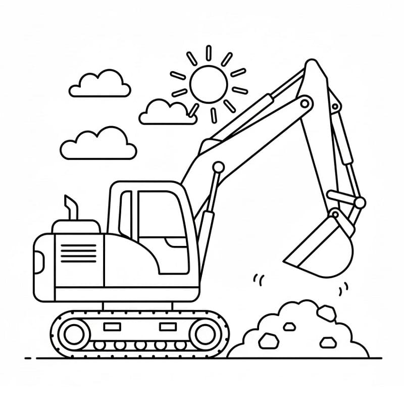 Fantastický Bagr omalovánka