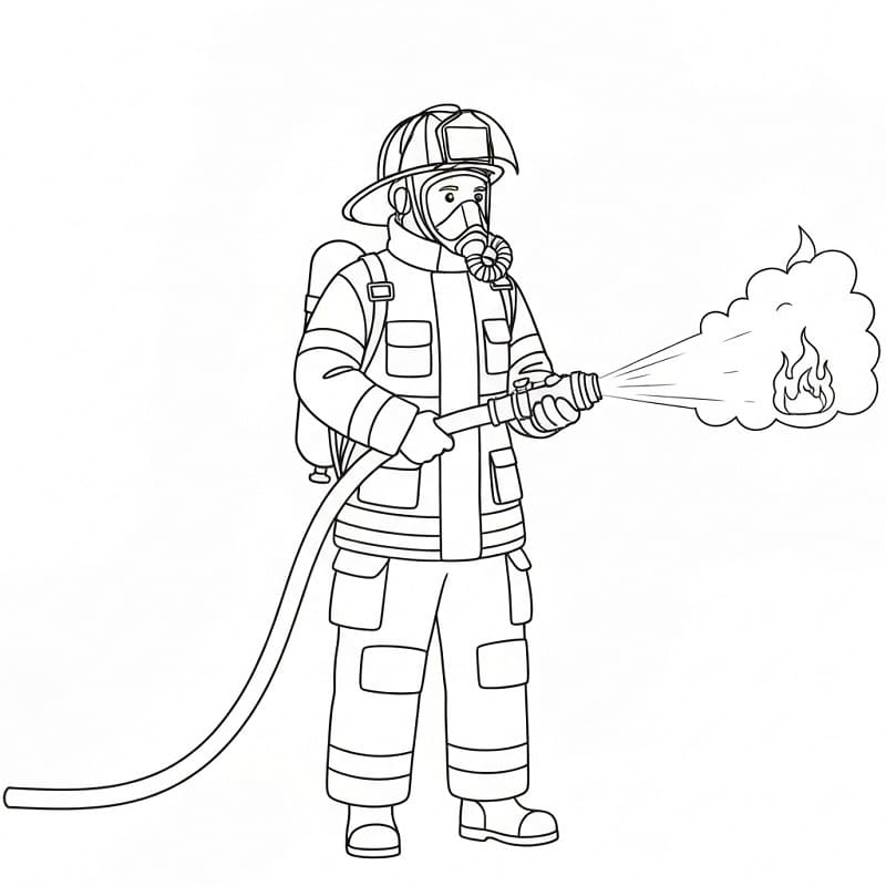 Fantastický Hasič omalovánka