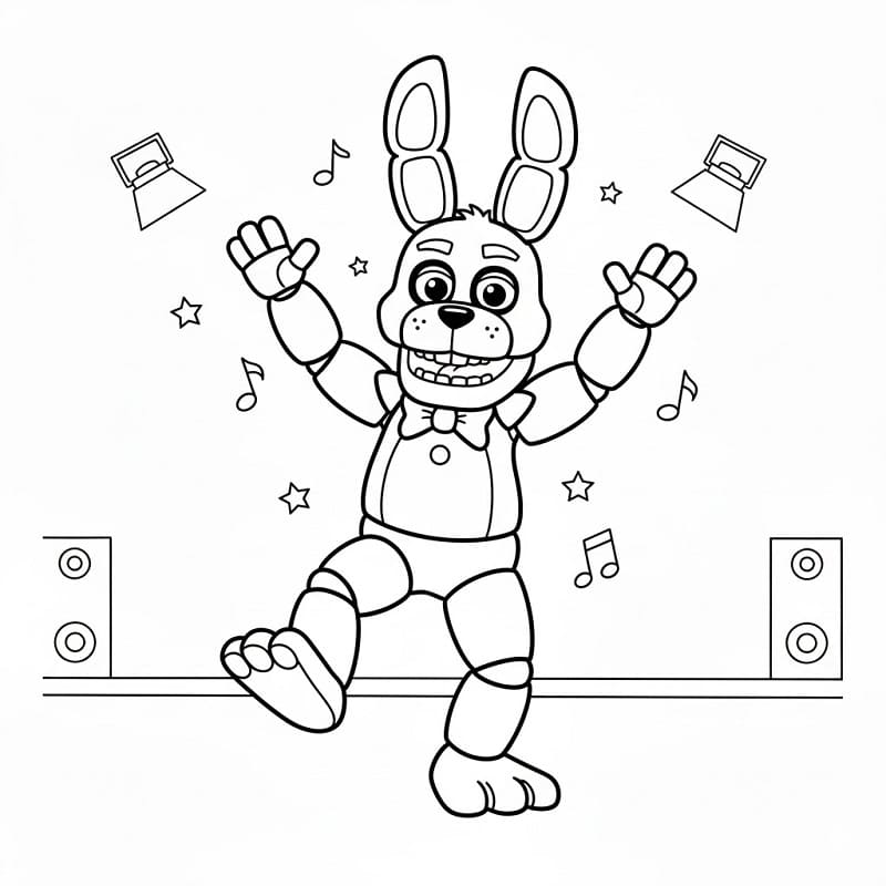 Five Nights At Freddy's Bonnie omalovánka