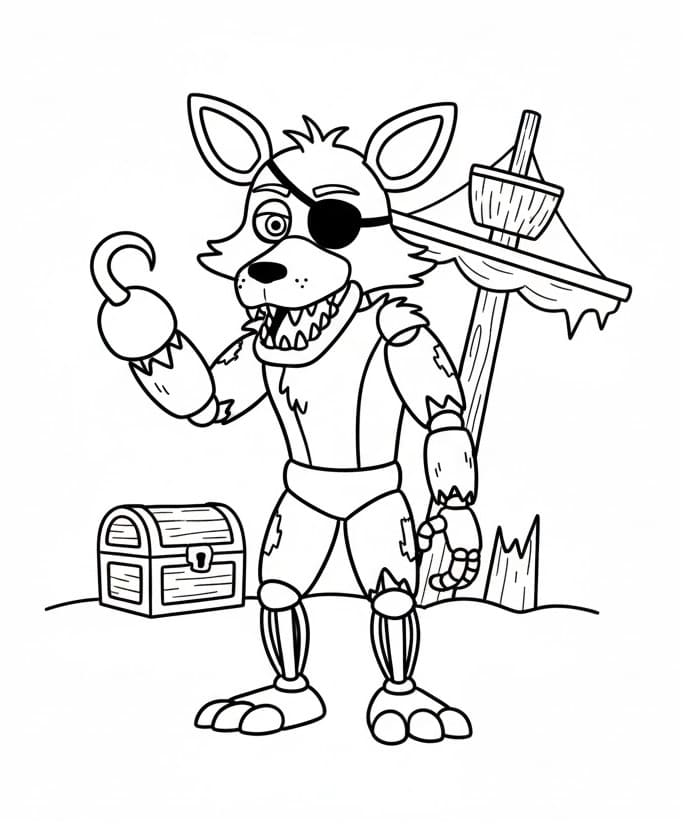 Five Nights At Freddy's Foxy omalovánka