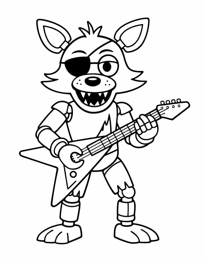 Foxy FNAF omalovánka