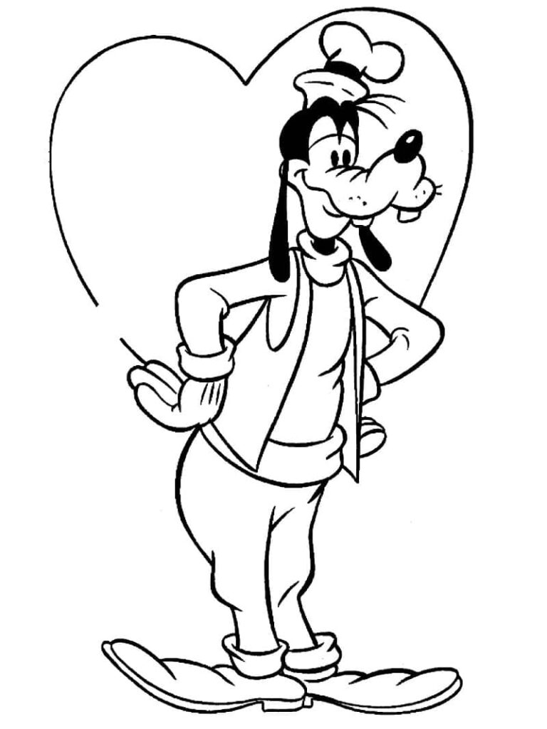 Omalovánka Goofy obrázek zdarma