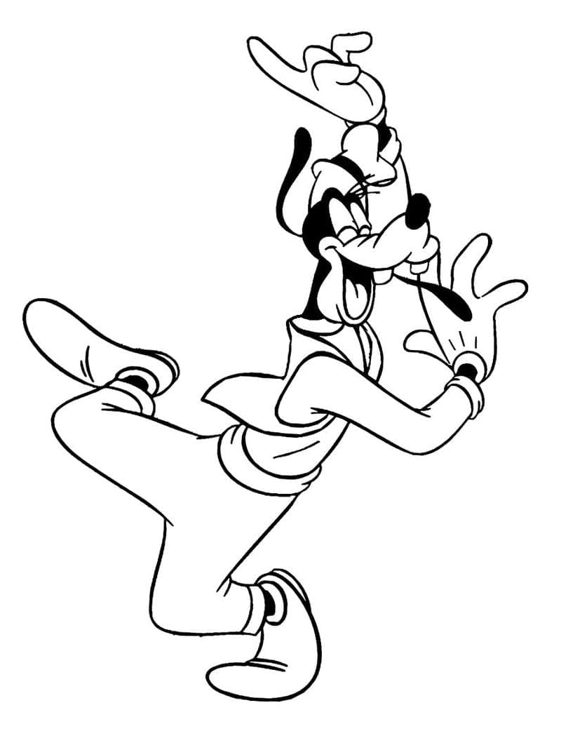 Goofy od Disney omalovánka