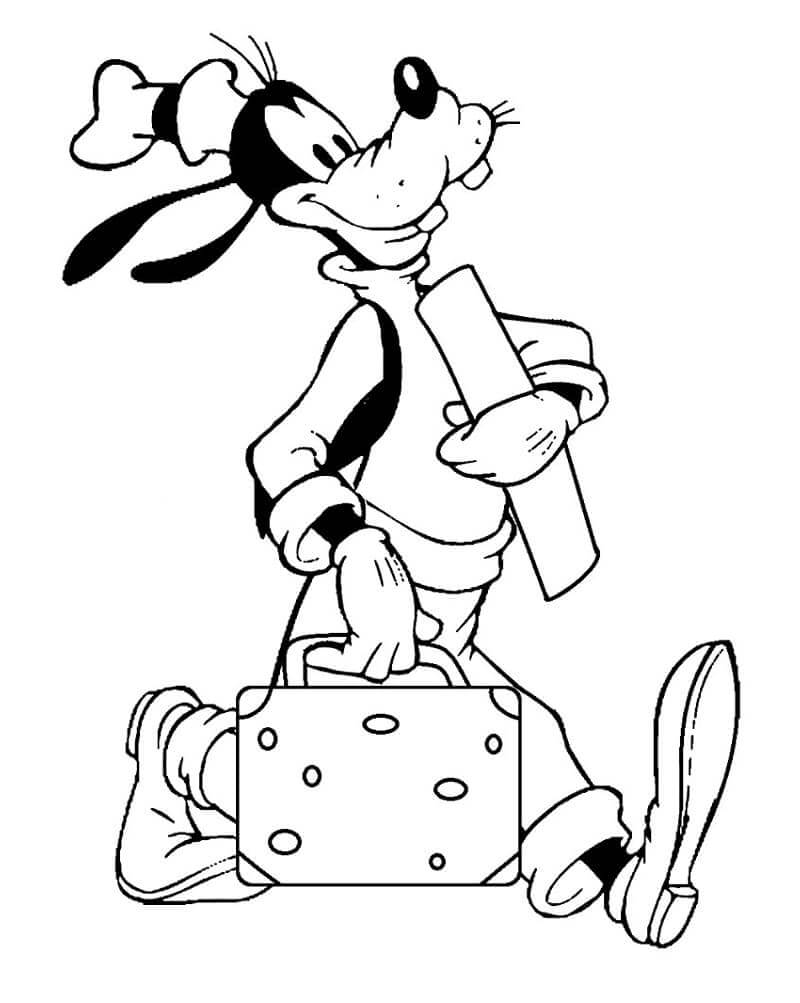 Goofy pro děti 2 roky omalovánka