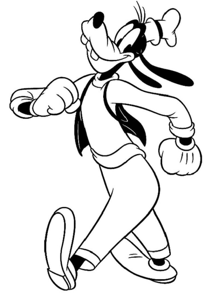 Omalovánka Goofy pro děti 6 let