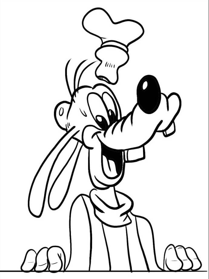 Goofy se směje omalovánka