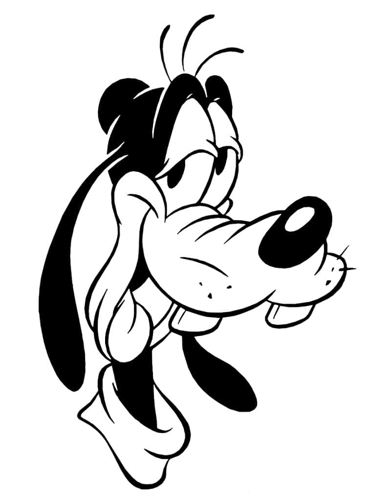 Goofy tisknutelný obrázek omalovánka