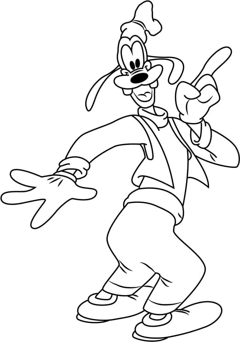 Goofy tisknutelný omalovánka
