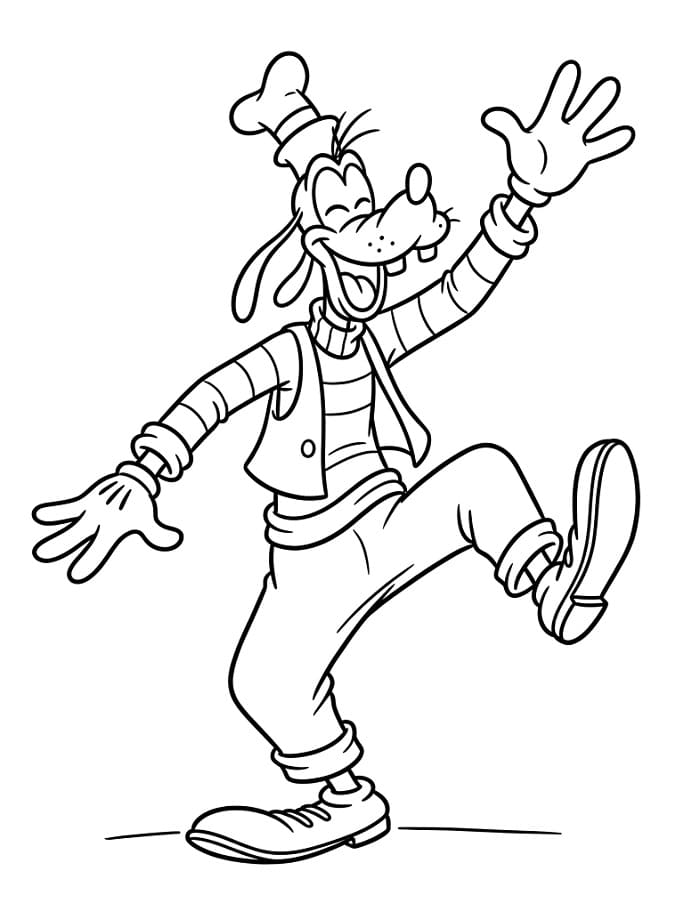 Goofy z Disney omalovánka