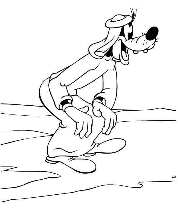 Goofy zdarma omalovánka