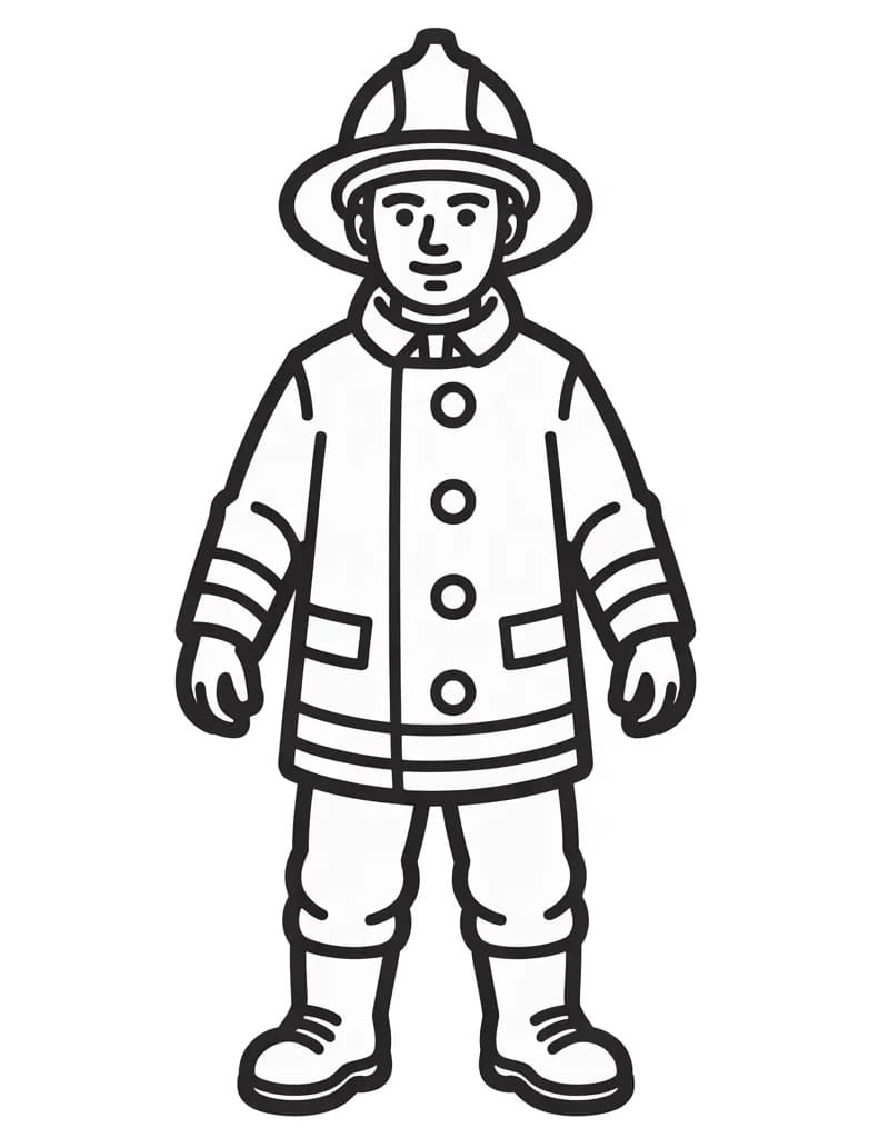 Hasič pro děti omalovánka