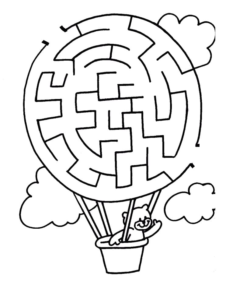 Hra bludiště omalovánka