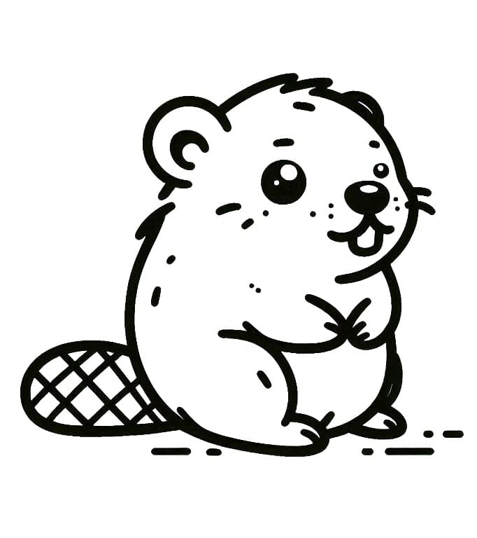 Jeden Roztomilý Bobr omalovánka