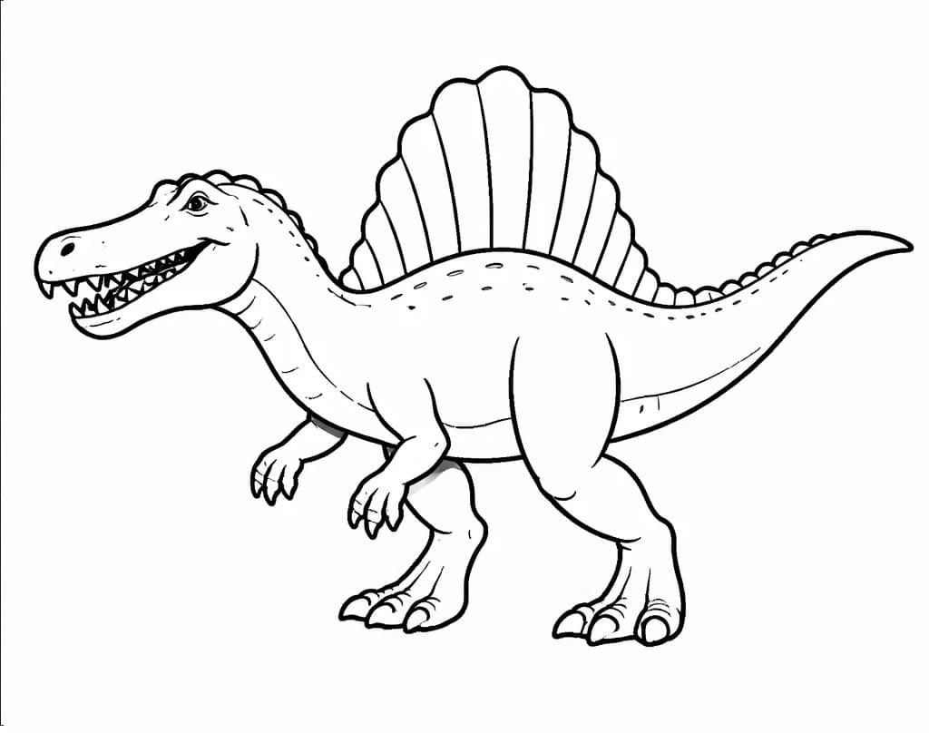 Jeden Spinosaurus omalovánka