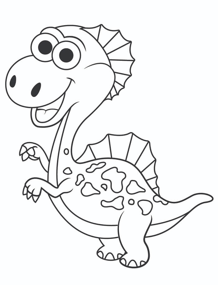 Jeden roztomilý Spinosaurus omalovánka
