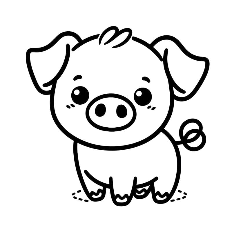 Jedno Prasátko omalovánka