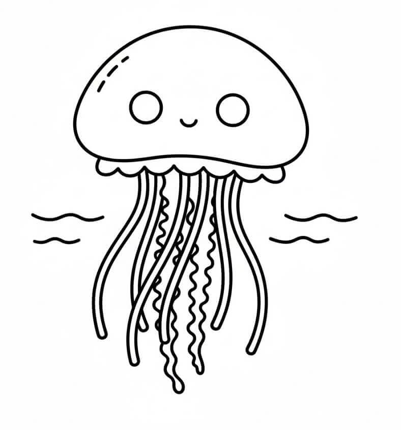 Jednoduchá Medúza omalovánka