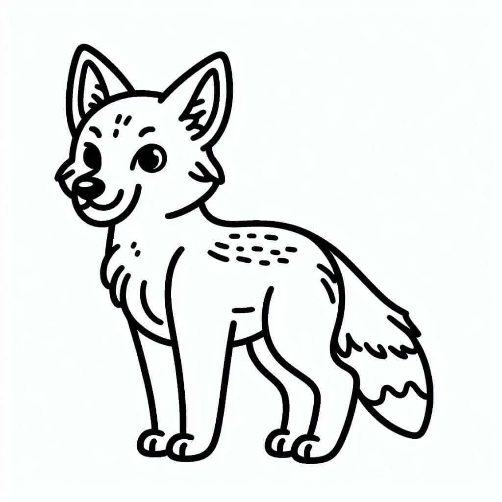 Jednoduchý Kojot omalovánka