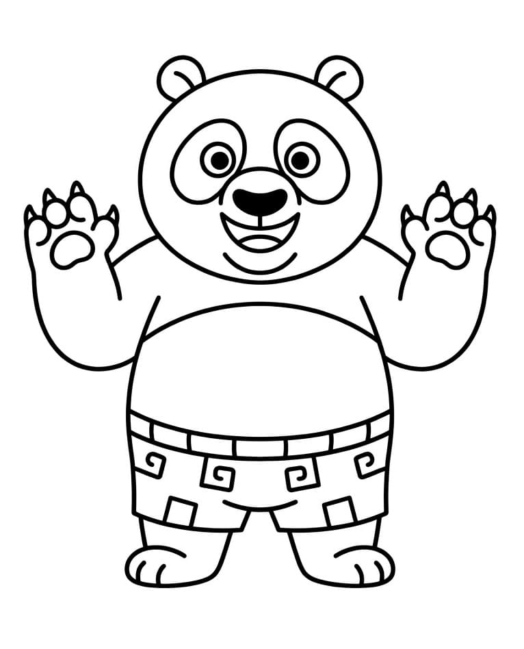 Jednoduchý Kung Fu Panda omalovánka