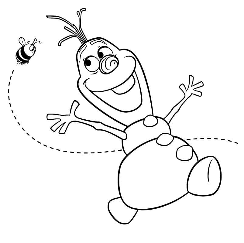 Jednoduchý Olaf omalovánka