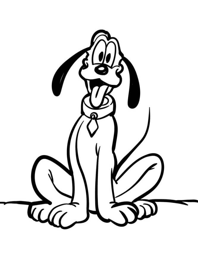 Jednoduchý Pluto omalovánka