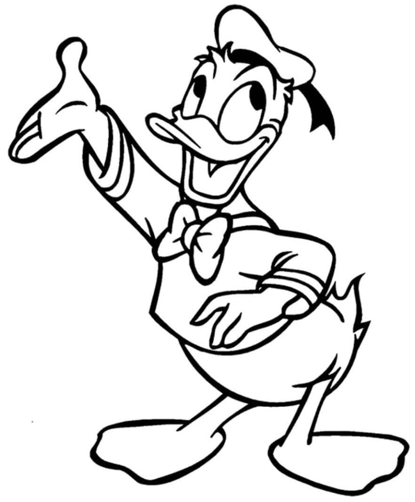 Omalovánka Kačer Donald pro děti 1 rok