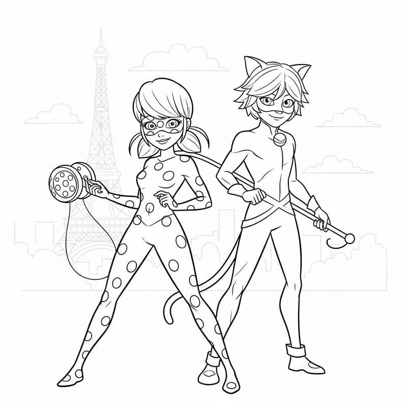 Kouzelná Beruška a Černý Kocour (17) omalovánka