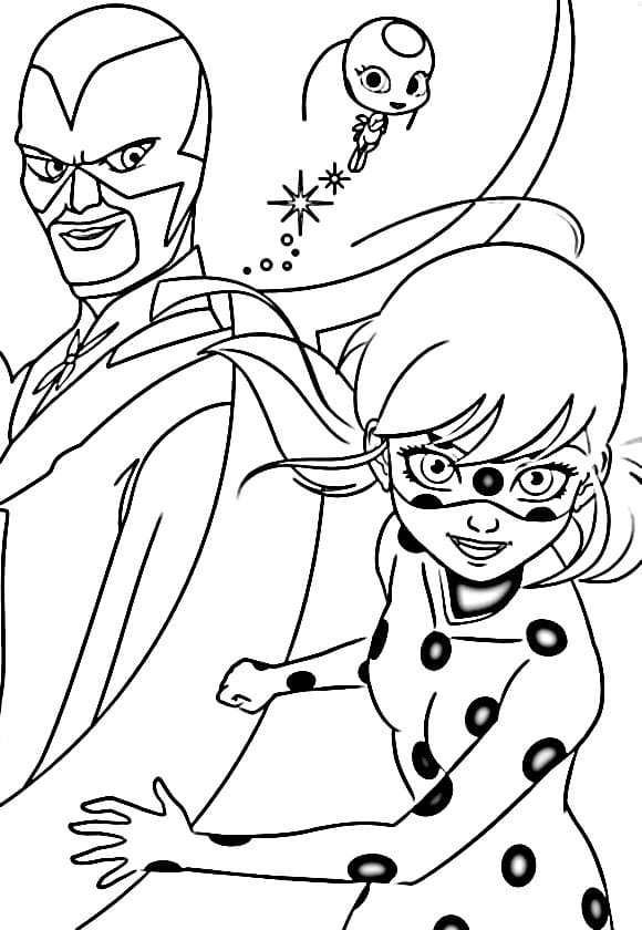 Kouzelná Beruška a Černý Kocour (30) omalovánka