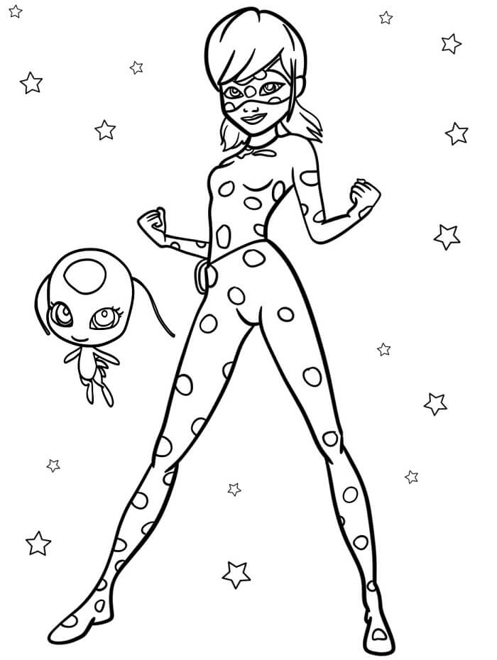 Kouzelná Beruška a Černý Kocour (50) omalovánka