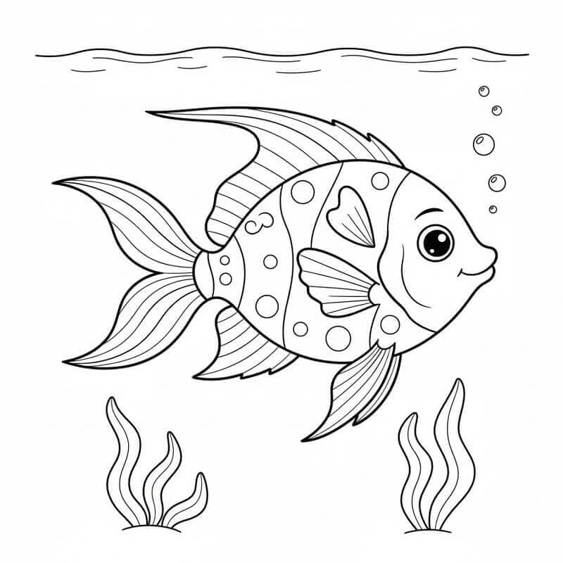 Krásná Ryba omalovánka