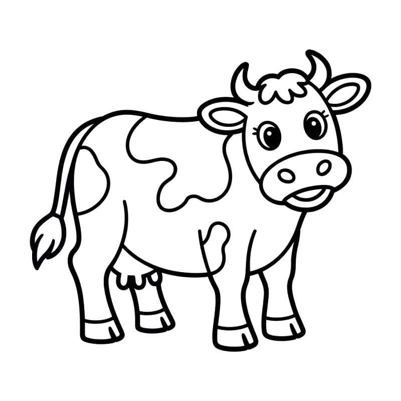 Kráva Normální omalovánka