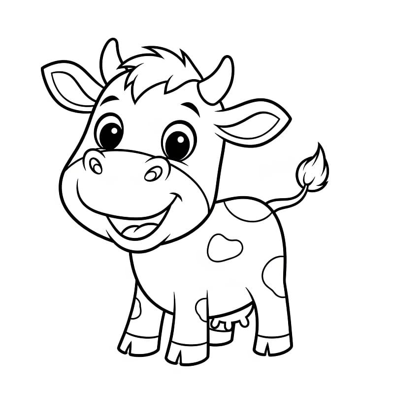 Kráva obrázek zdarma omalovánka