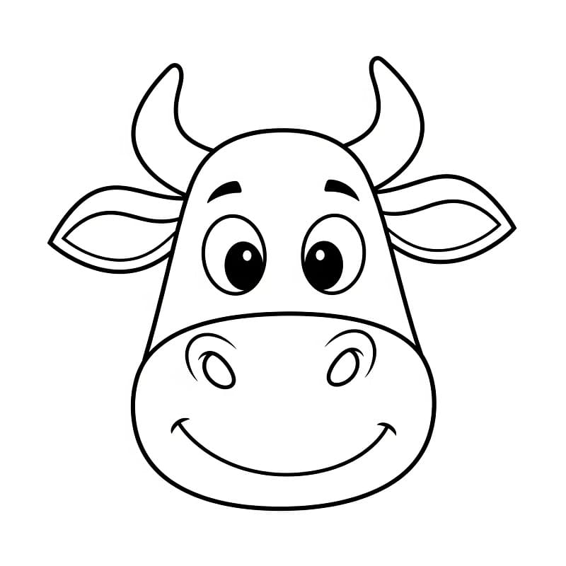 Kráva tisknutelná omalovánka