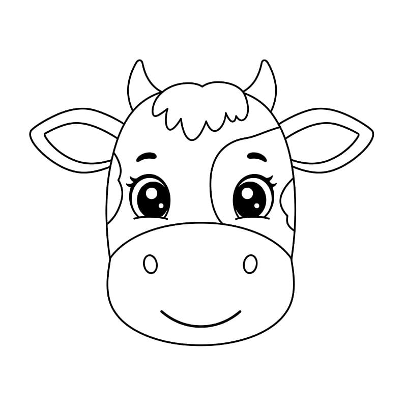 Kráva zdarma tisknutelná omalovánka