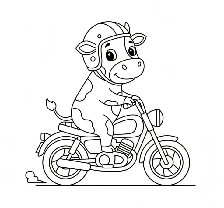 Kráva zdarma omalovánka