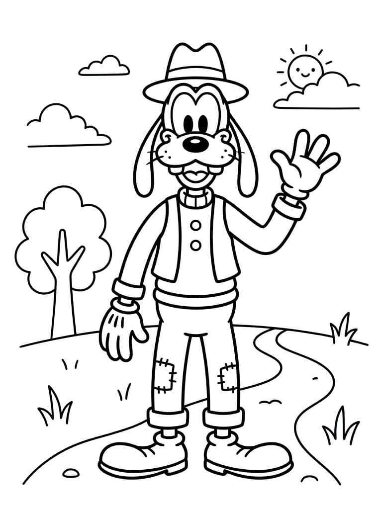 Kreslený Goofy omalovánka