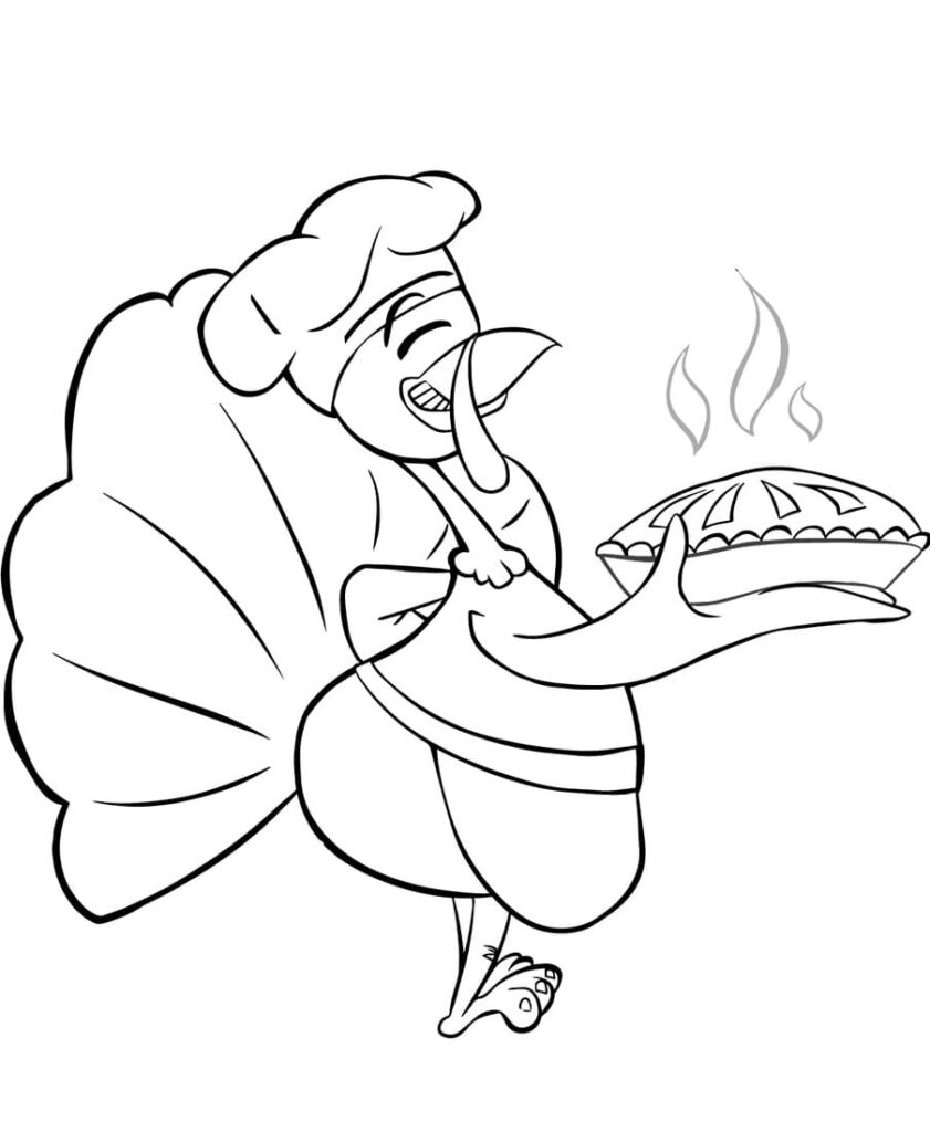 Omalovánka Krocan a Koláč