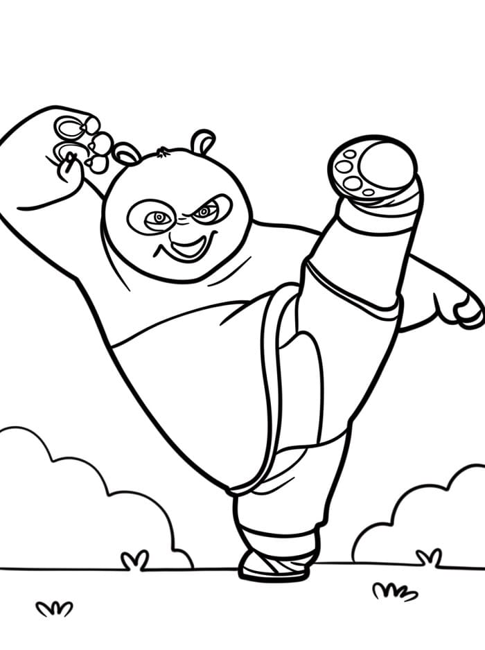 Kung Fu Panda k tisku omalovánka