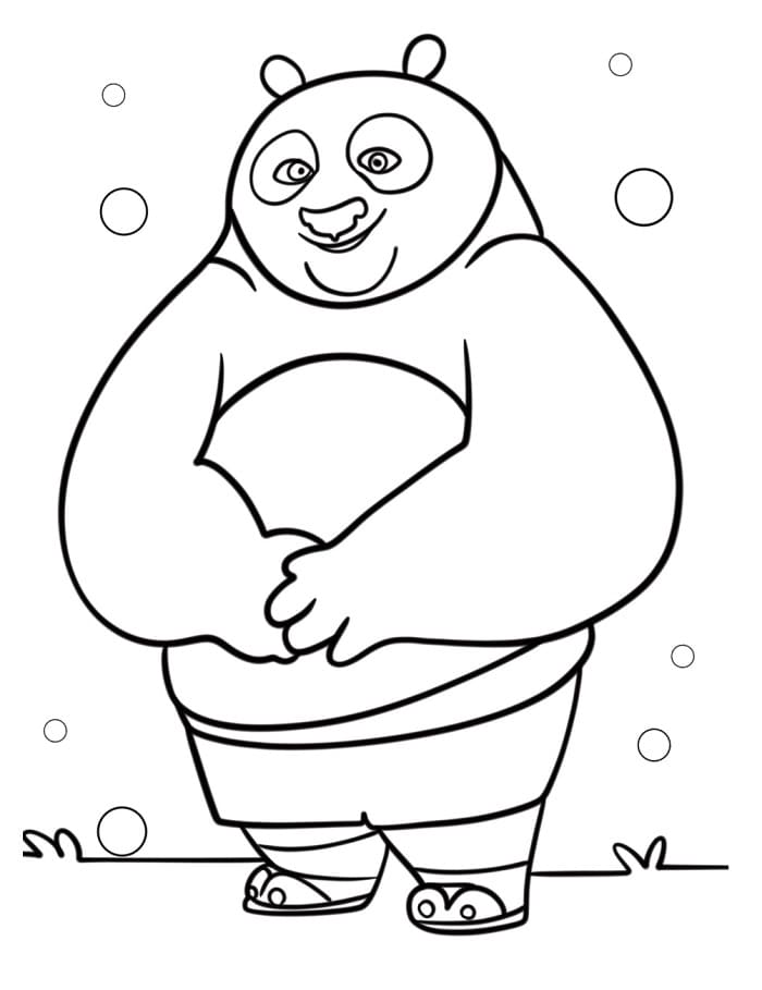 Kung Fu Panda obrázek zdarma omalovánka