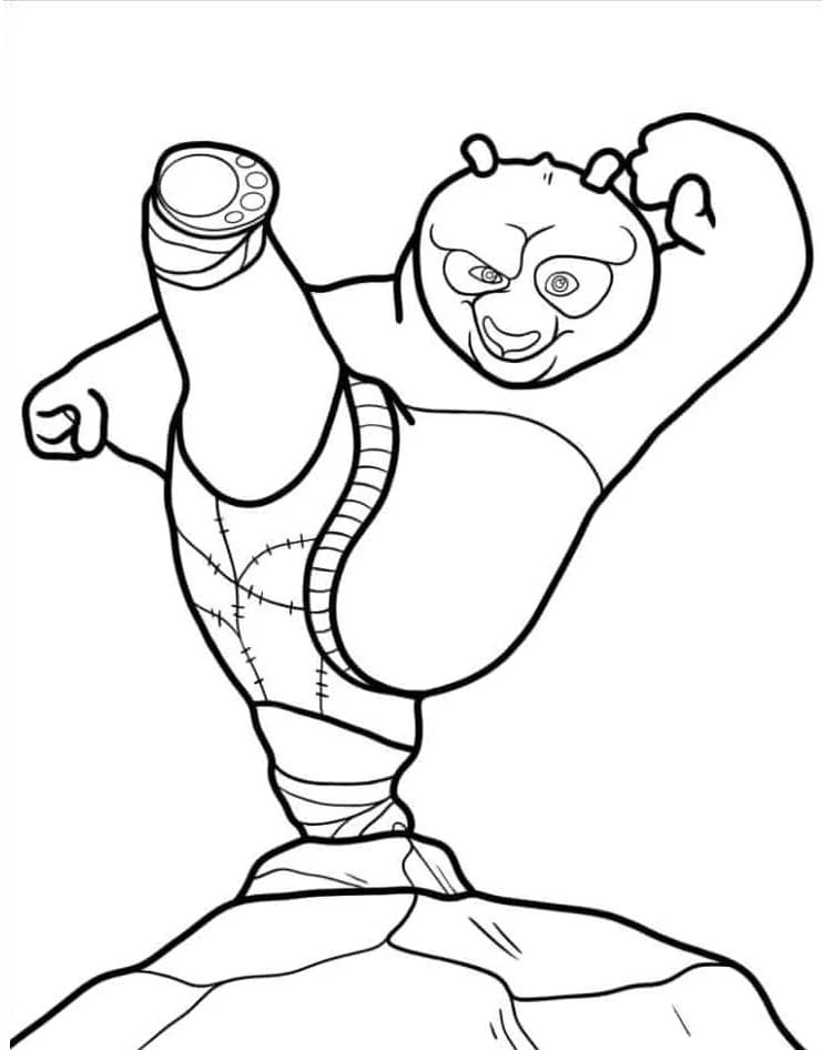 Kung Fu Panda tisknutelný pro děti omalovánka