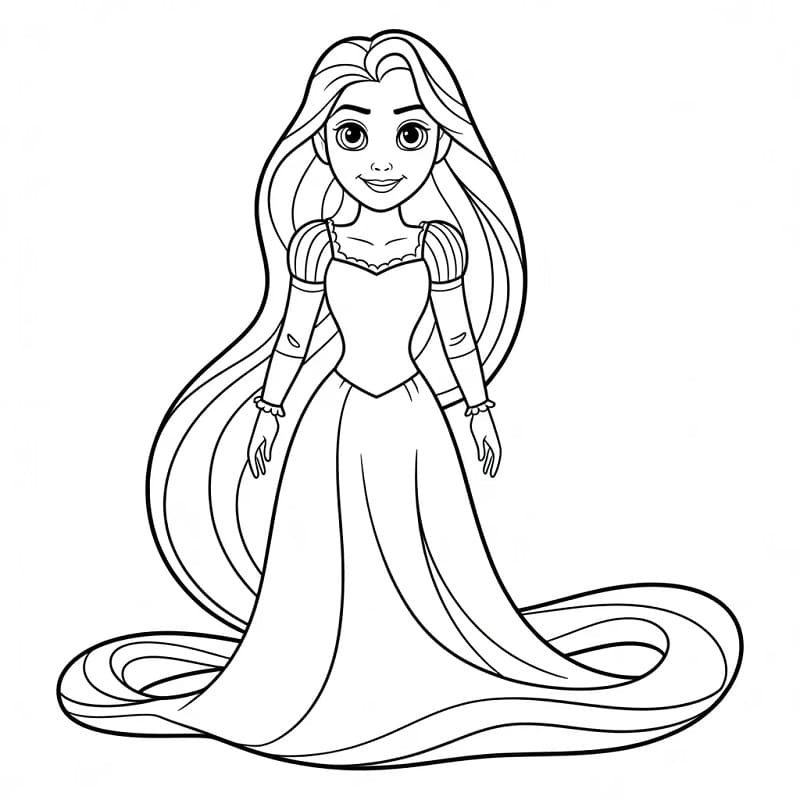 Laskavá Locika omalovánka