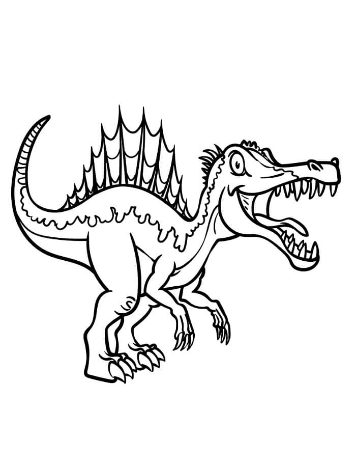 Legrační Spinosaurus omalovánka