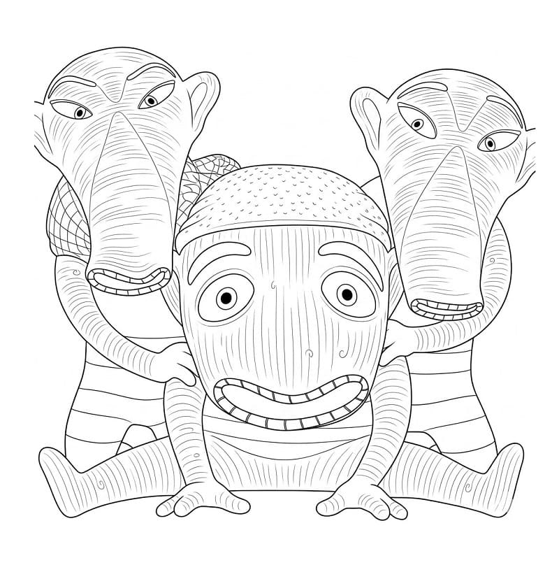 Lichožrouti tisknutelní pro děti omalovánka